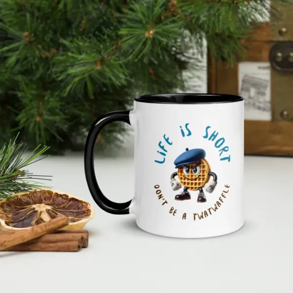 Life is short, twatwaffle 11 oz mug at tree