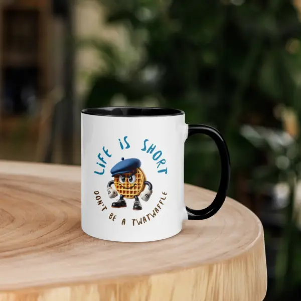 Life is Short, twatwaffle 11oz mug on stump